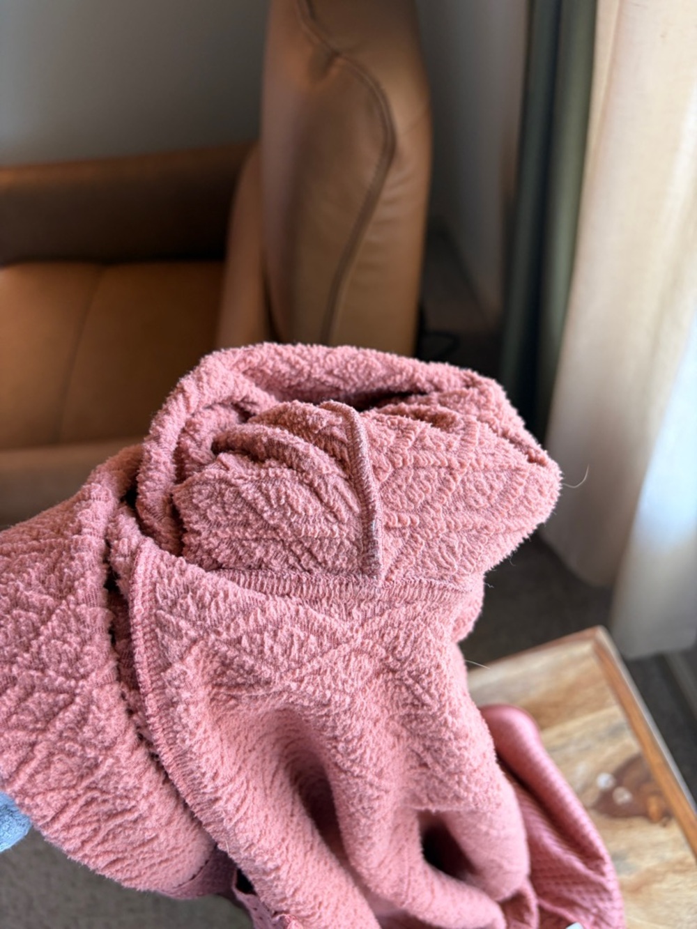 Patagonia Rust-Orange Textured Fleece Jacket - Picture 8 of 8